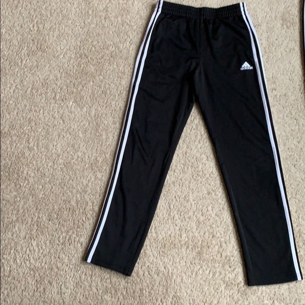 Adidas 3 stripe pants. Youth XL